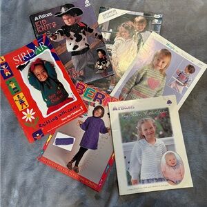 Vintage Kids Sweaters Knitting Pattern Collection